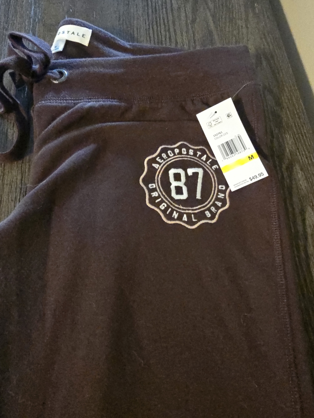 Aeropostale Brown Flare  Cut Sweatpants with '87 Logo